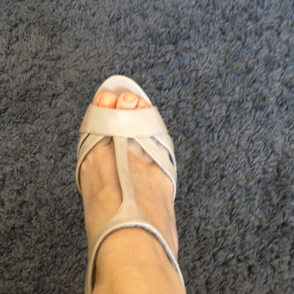 Marc Fisher platform open toe heels